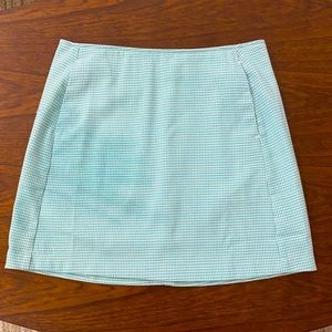 Urban Outfitters Houndstooth Miniskirt-mint green